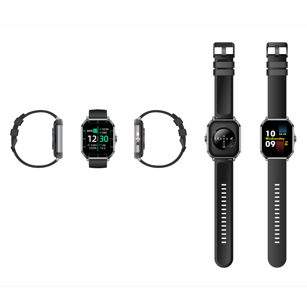 BW116 Bluetooth Watch - Light Black + Gorilla Glass - 20231206